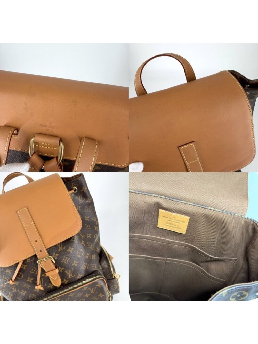 Louis Vuitton Backpack Trio Monogram Canvas Brown Gold - Picture 8 of 10